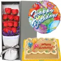 cake flowers with balloon to manila