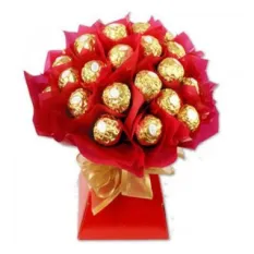 16pcs Ferrero Rocher in a Red Bouquet to Philippines