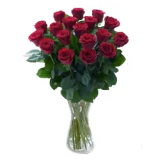24 pieces red roses in vase to manila philippines