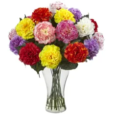 send 18 pcs. mixed color carnation in vase to manila