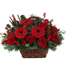 send crimson holiday flower arrangement to manila