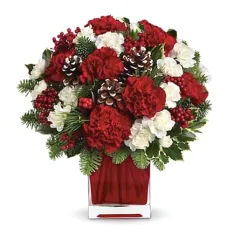 send xmas happiness carnation vase to manila