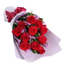 12 piece red roses bouquet to manila