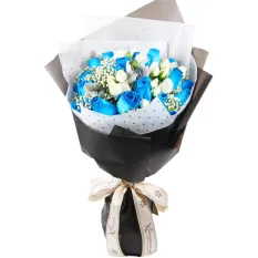 send 24 blue and white ecuadorian roses bouquet to manila