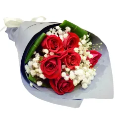 send half dozen red ecuadorian roses bouquet to manila