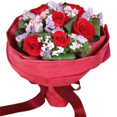 send 6 stem red ecuadorian roses bouquet to manila