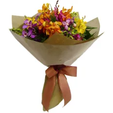 send 10 stems mixed orchids in bouquet to manila