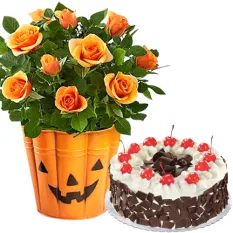 Halloween Mini Rose with Black Forest Cake