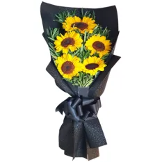 delivery 5 pcs. sunflower in bouquet to manila