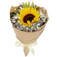 send single sunflower in bouquet to manila