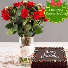 send 12 red rose bouquet with christmas cake to philippines
