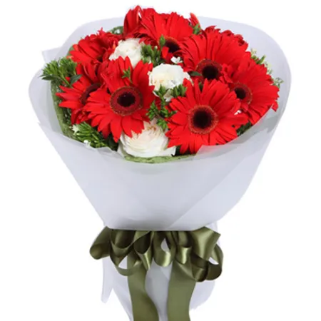 send 12 stems gerberas and roses in bouquet to manila