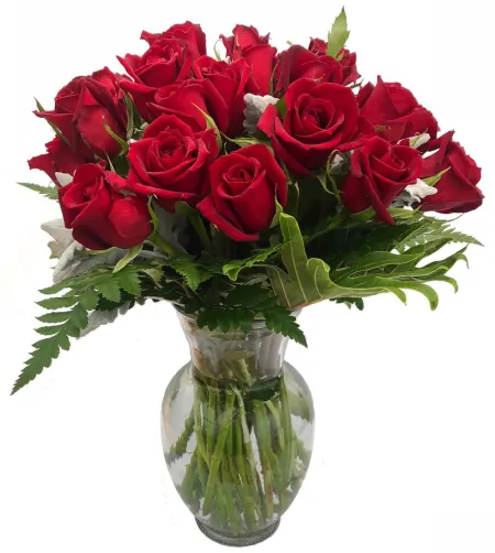 buy stem 24 red roses vase to manila