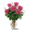 6 pieces pink rose in vase to philippines