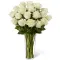 send 18 pcs. white ecuadorian roses in vase to manila