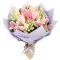 send 3 stems pink lilies in a bouquet to manila