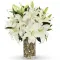 send 3 stem white lilies in vase to manila