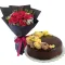 Dozen of Red Roses with Chocolate Cake By Max's